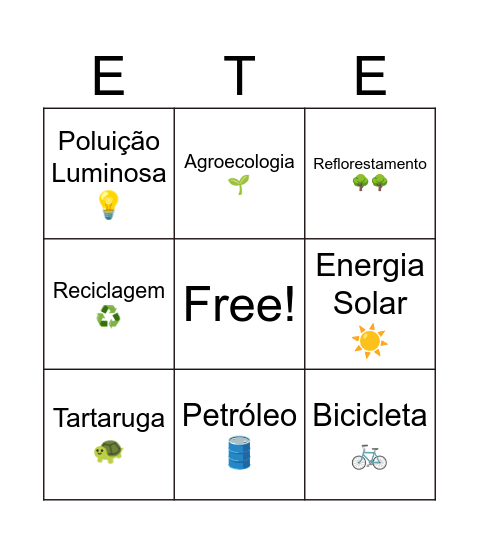 Bingo da Justiça Socioambiental Bingo Card