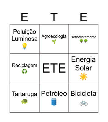 Bingo da Justiça Socioambiental Bingo Card