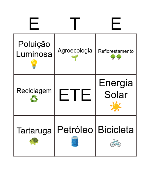 Bingo da Justiça Socioambiental Bingo Card