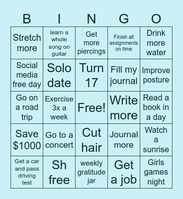 2025 Bingo Card Bingo Card