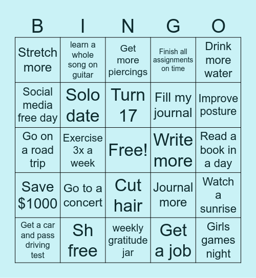 2025 Bingo Card Bingo Card