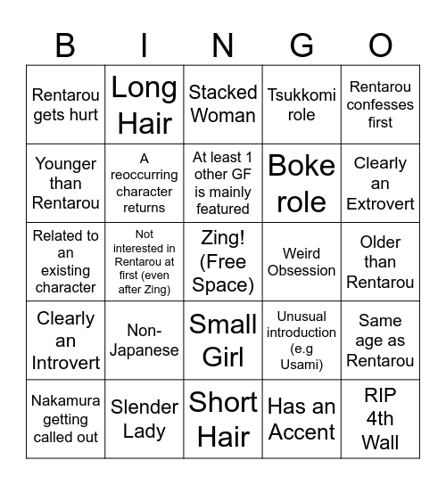 32nd GF (Chapter 204) Bingo Card
