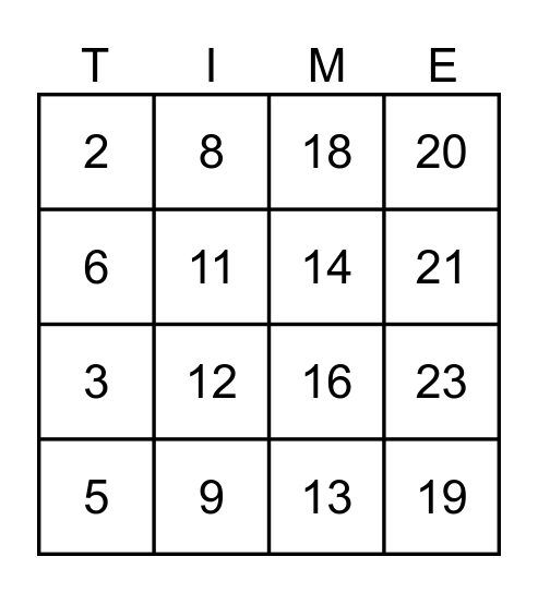 Family Tree Time! Bingo Card