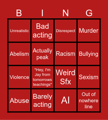 Goon: Tomorrows teachings 4x4 Bingo Card