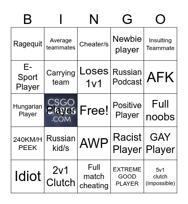 CS2 Bingo Card