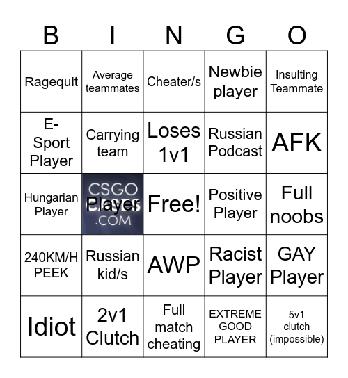 CS2 Bingo Card