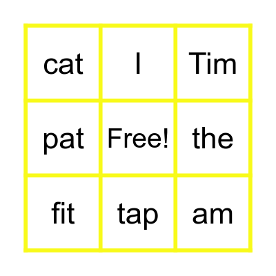 Little Learners - Stage 1 Bingo Card