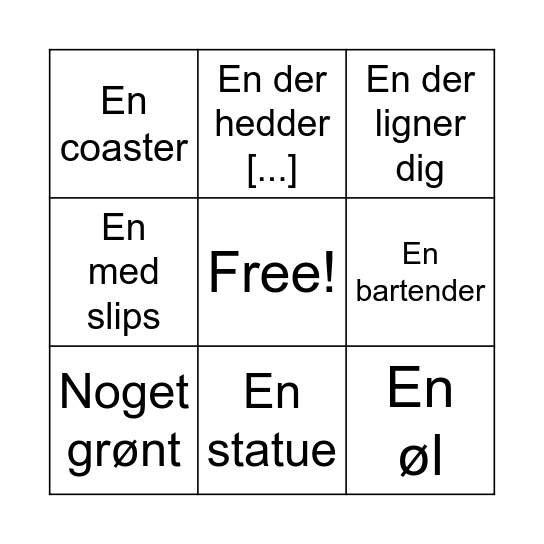 Tag en selfie med... Bingo Card