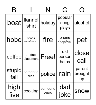 MOVIE NIGHT BINGO Card
