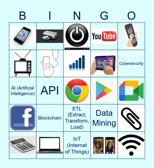 Technology Bingo Card