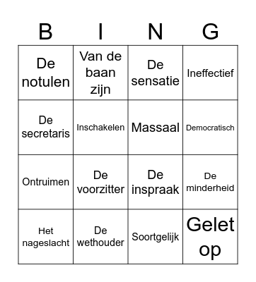 Thema 5 Bingo Card