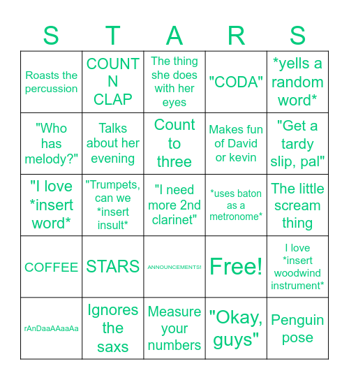 MCFERRAN BINGO Card