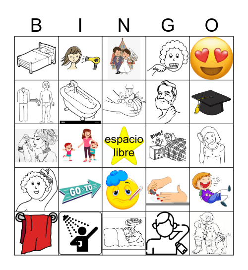 Mi día típico (reflexivos) Bingo Card