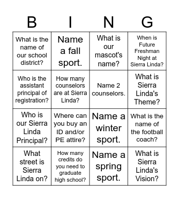 Santa Maria - January 29th Bingo Card