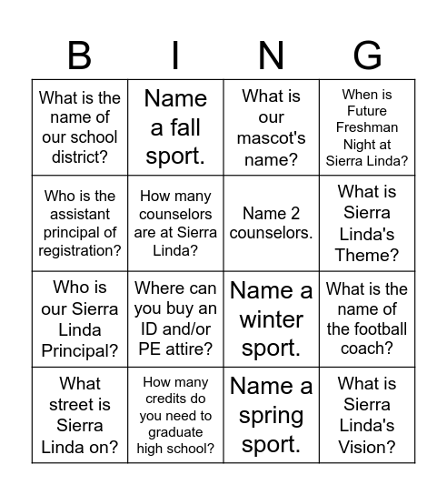 Santa Maria - January 29th Bingo Card