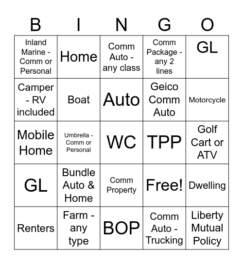 BPA Bingo Bash Bingo Card