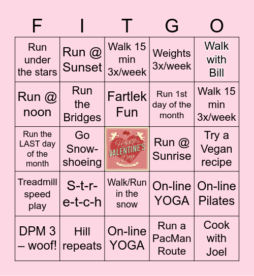 February Bingo Card