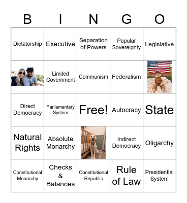 Unit 1 Bingo Card