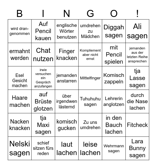 Luis‘s Special bingo Card