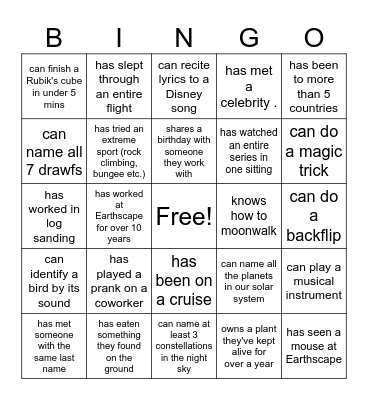 PARTY BINGO Card