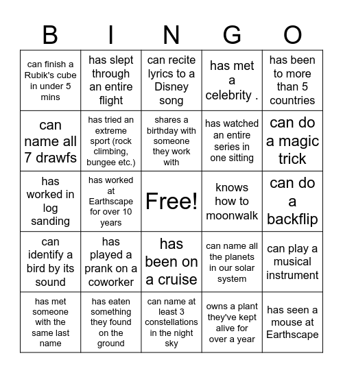 PARTY BINGO Card