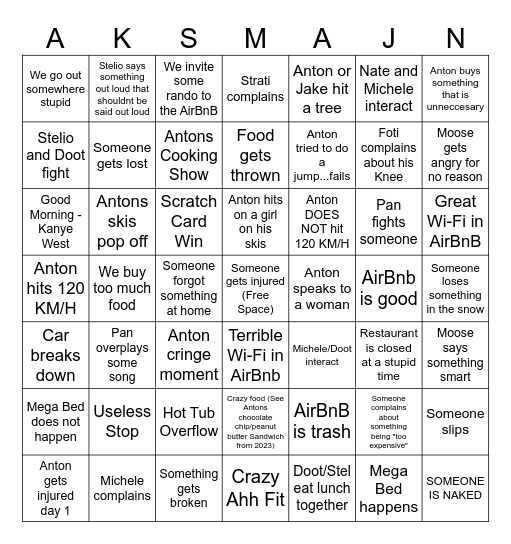 F4KickingHorse Bingo Card