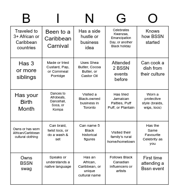 FRIENDSHIP FINDER Bingo Card