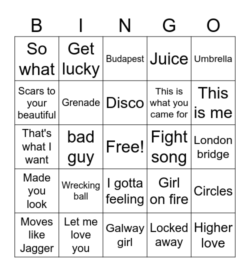 Game 3 1/29/25 Bingo Card