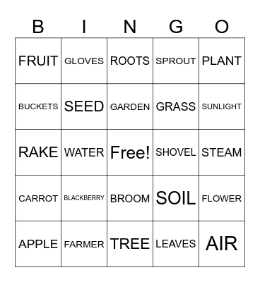 FARMING Bingo Card