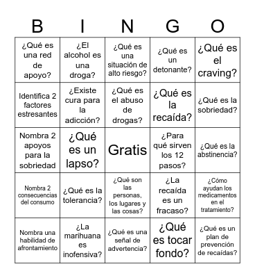 CONOCIMIENTOS Bingo Card