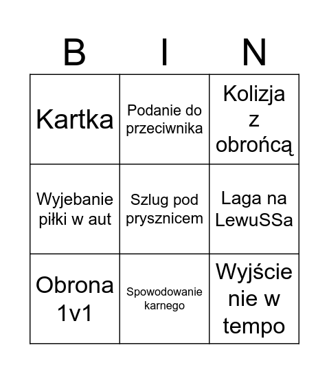 Szczęsny w Barcelonie Bingo Card