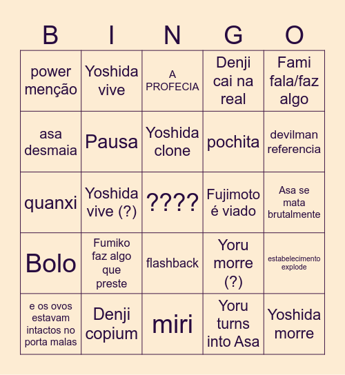 csm 192 bingo Card