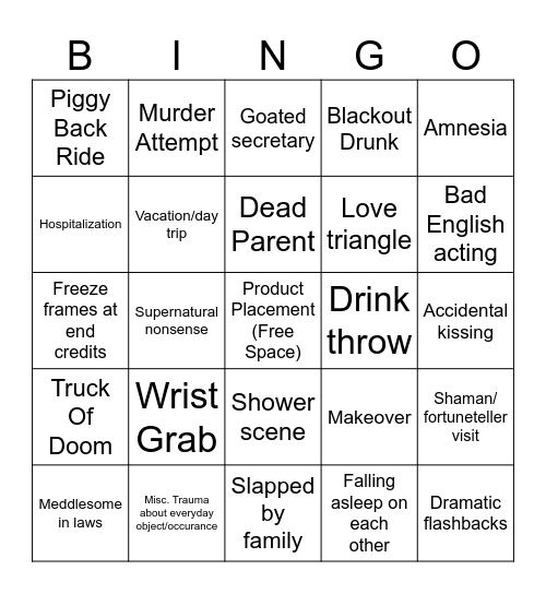 TV Bingo Card