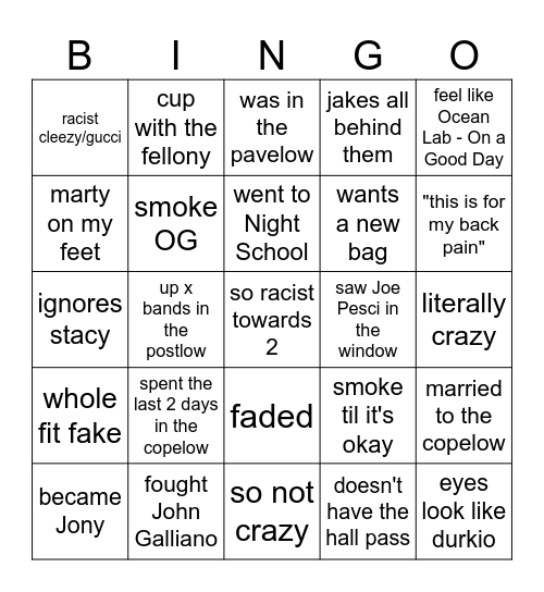 [Facy] Bingo Card