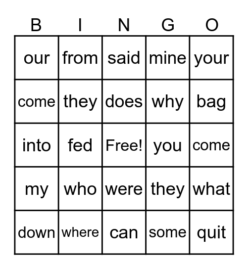 February 4 Bingo Card