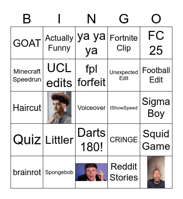 SOCIAL MEDIA BINGO Card