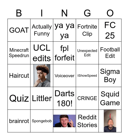 SOCIAL MEDIA BINGO Card