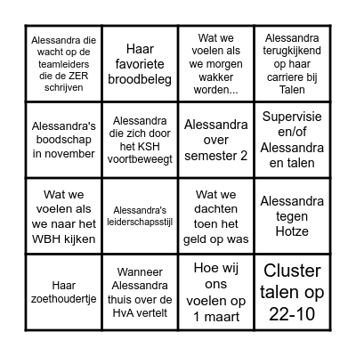 Swingo BinGoodbye Bingo Card