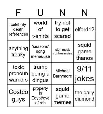 tik tok bingo Card