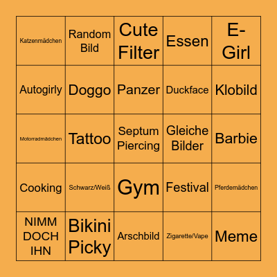 Bingi Bingo Card