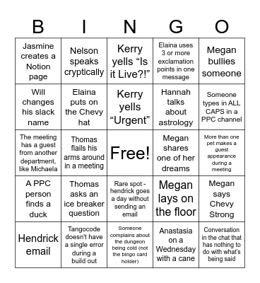 PPC Bingo Card