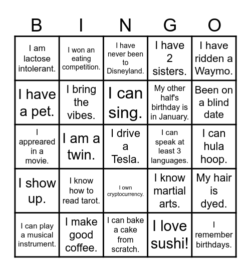 Bingo Card
