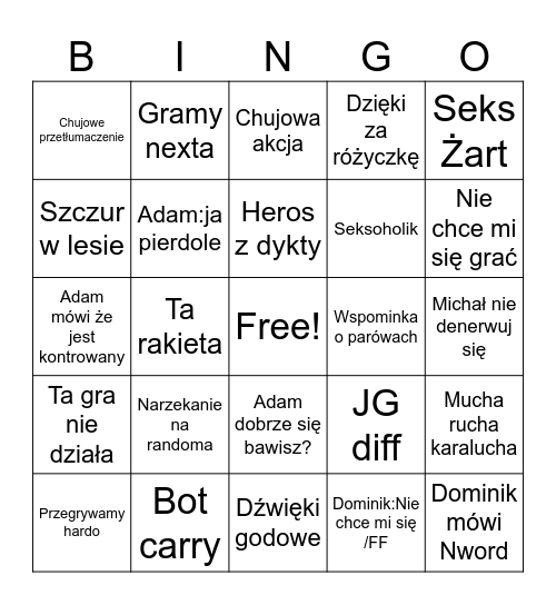 Liga Bingo Card