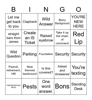 Best Bingo Ever Bingo Card