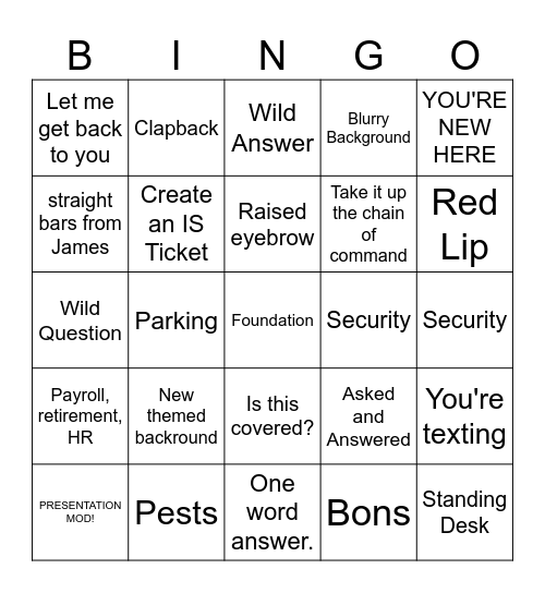 Best Bingo Ever Bingo Card