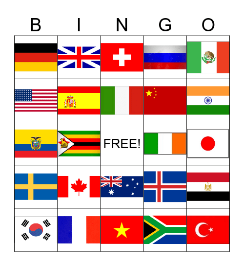 World Bingo Card