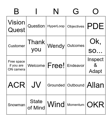 Q4 Bingo! Bingo Card