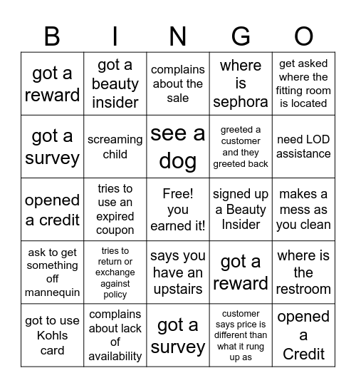 Bingo Card