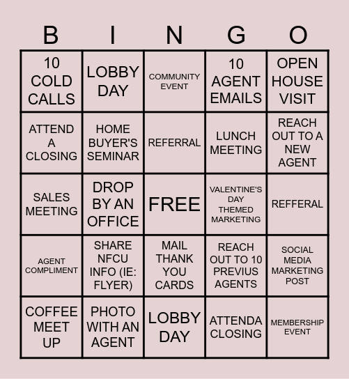 WEEK 2 - MARKETING Bingo Card