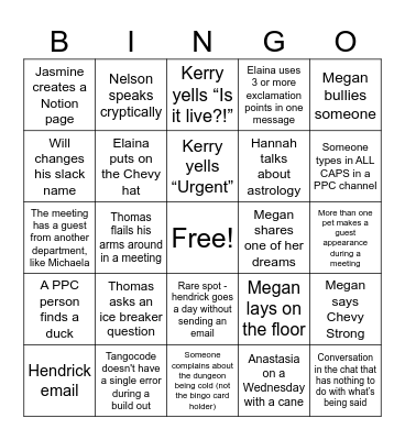 PPC Bingo Card